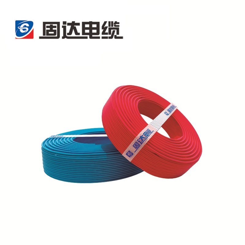 固达电缆 无卤低烟阻燃交联聚乙烯绝缘单股硬电线 WDZB-BYJ-1*6 卷高清大图