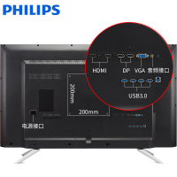 飞利浦（Philips）43英寸 4K/UHD AH-IPS屏 原厂LGD IPS面板 10.7亿色 多源同屏 电脑液晶显示器BDM4350UC/93 黑色