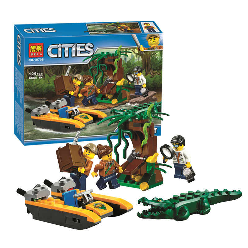 城市警察系列丛林入门5套装60157益智拼装积木玩具博乐10708