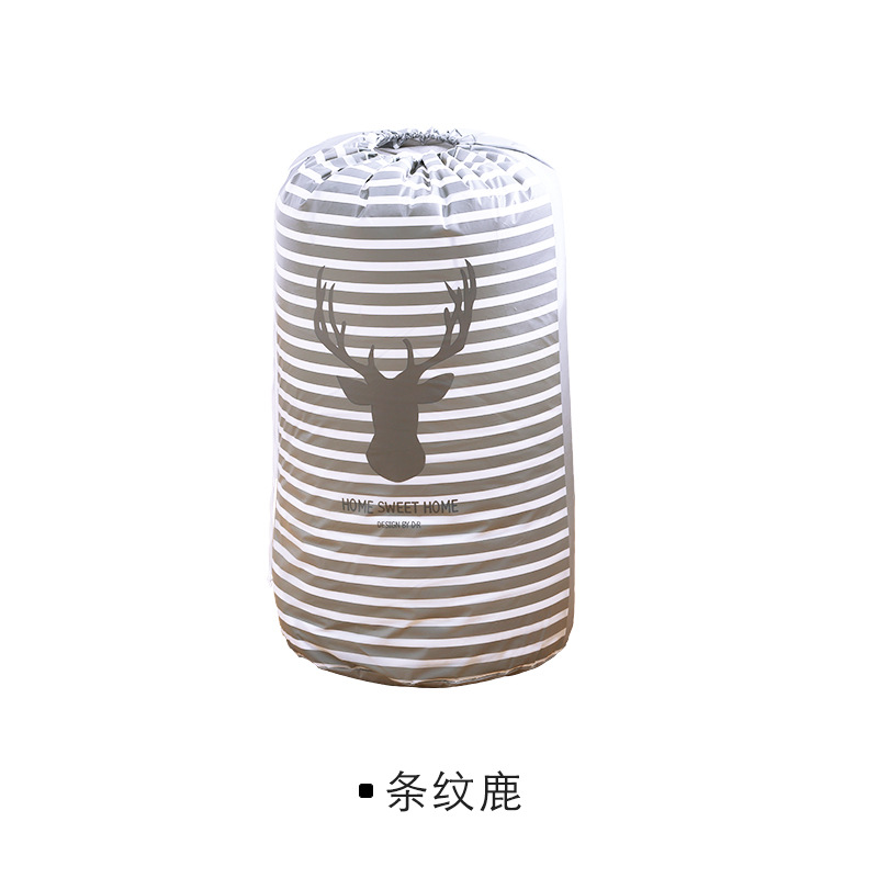 被子收纳袋创意印花被子防尘整理袋防水防潮大号棉被束口储物袋子收纳袋 三维工匠高清大图