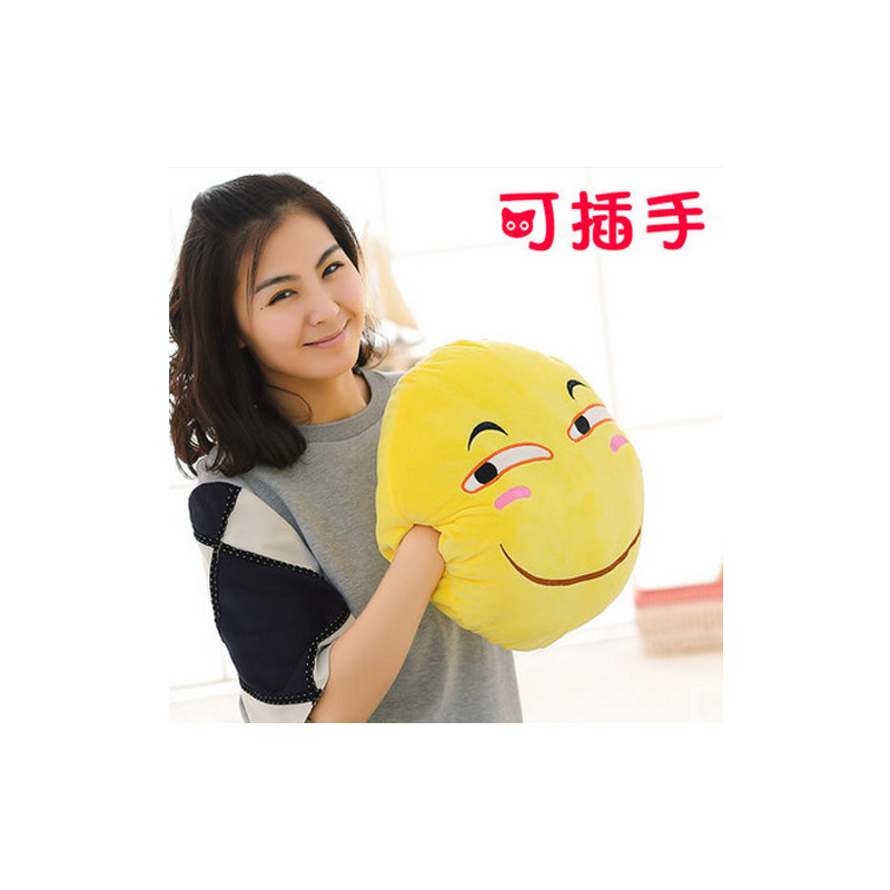 午睡枕滑稽表情包抱枕暖手捂毛绒暖手抱枕毛绒玩具熊