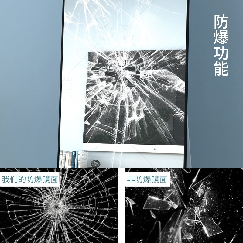 试衣镜全身镜落地家用女生卧室古达少女ins网红北欧轻奢宿舍挂门玻璃试衣穿衣镜
