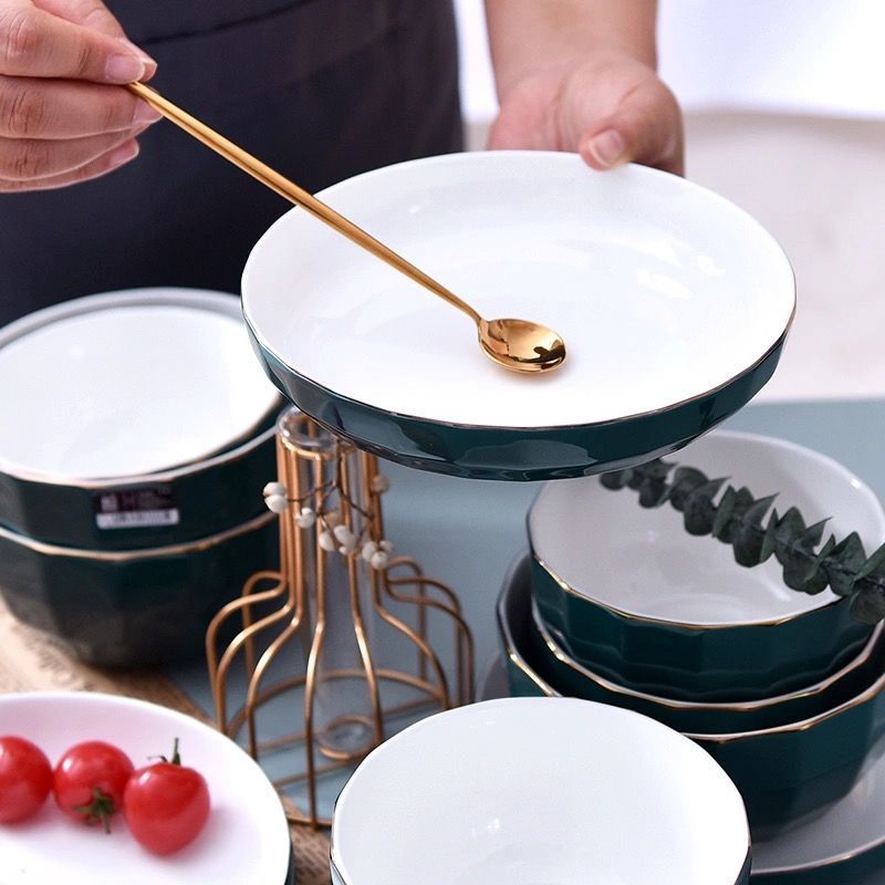 北欧陶瓷餐具套装碗碟盘套装碗具盘子饭碗盘子碗家用套装组合 4.