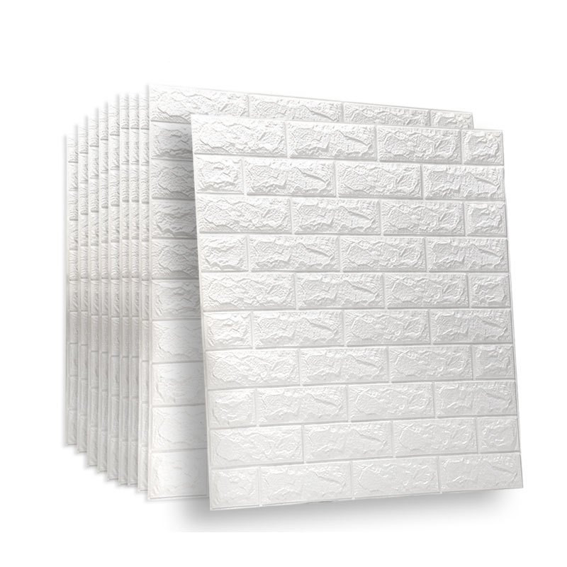 美帮汇10张加厚墙纸自粘3d立体墙贴卧室温馨装饰背景墙砖纹壁纸防水贴纸