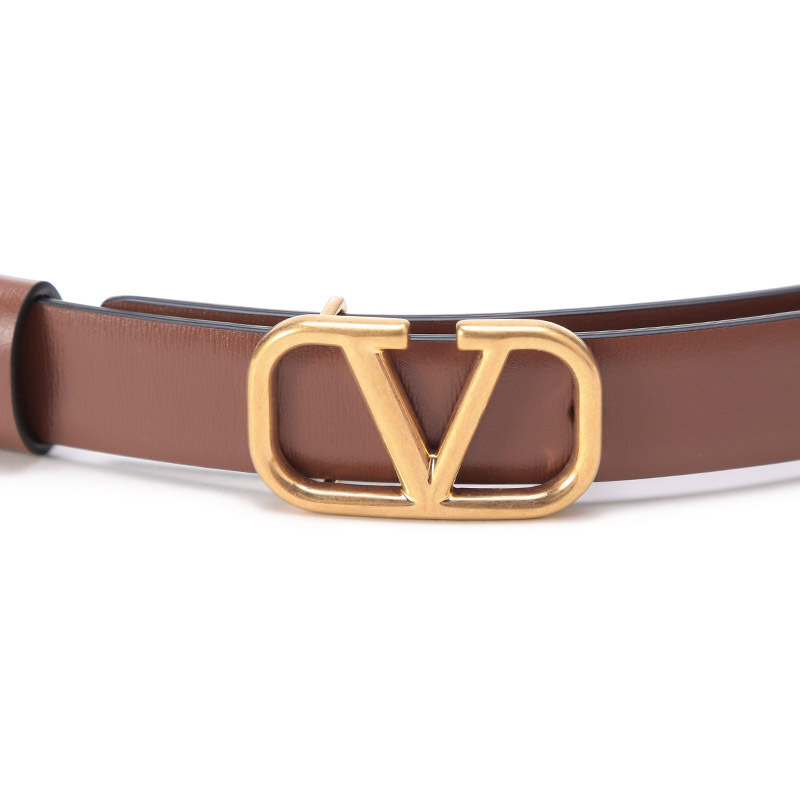 华伦天奴valentino女士皮革vlogo搭扣板扣式双面皮带腰带xw2t0s12zfr
