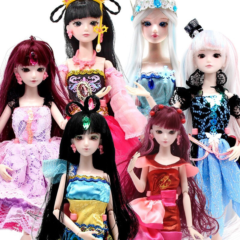 叶罗丽娃娃衣服diy仿真娃娃人偶女孩换装玩具全套 29厘米娃娃-黑香菱