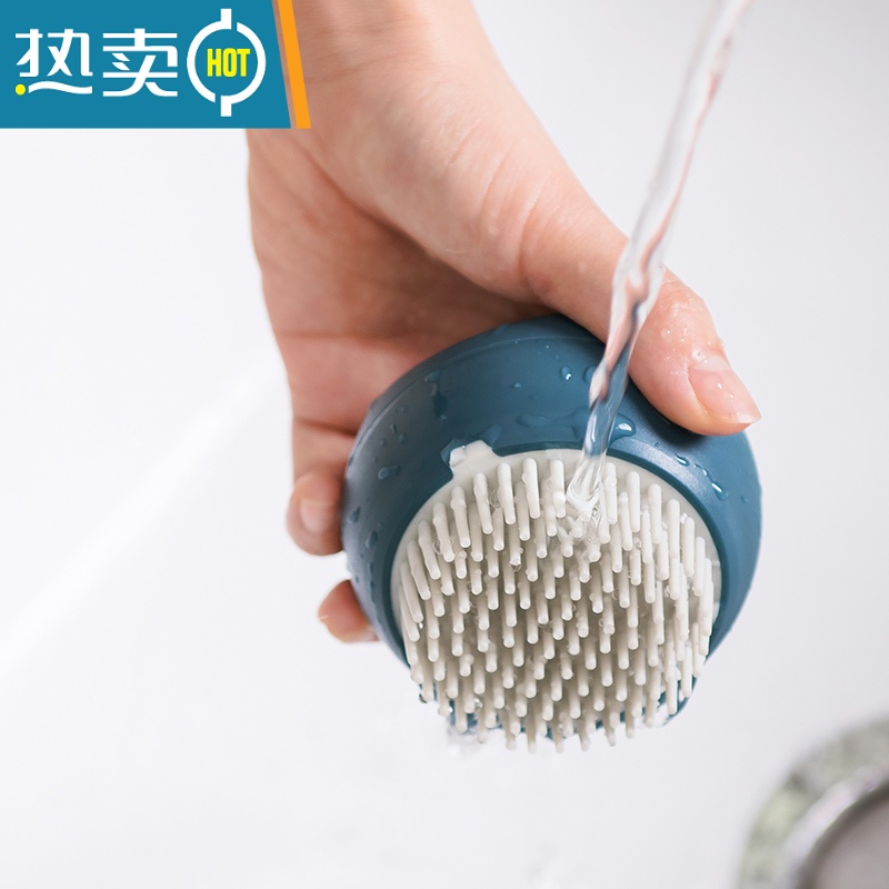 敬平plazotta 家用厨房清洗灶台刷锅器清洁刷去污洗碗刷洗锅刷 硅胶刷头晴蓝色刷子高清大图