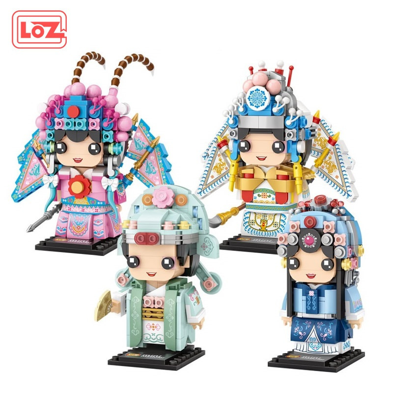 loz小颗粒积木拼装模型京剧戏曲经典中国潮风1543青衣