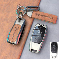 奔驰车钥匙套E300L男士E260L a200l C200L C260L壳e31Qf1UY 智能B款枪棕锌合金配皮带扣