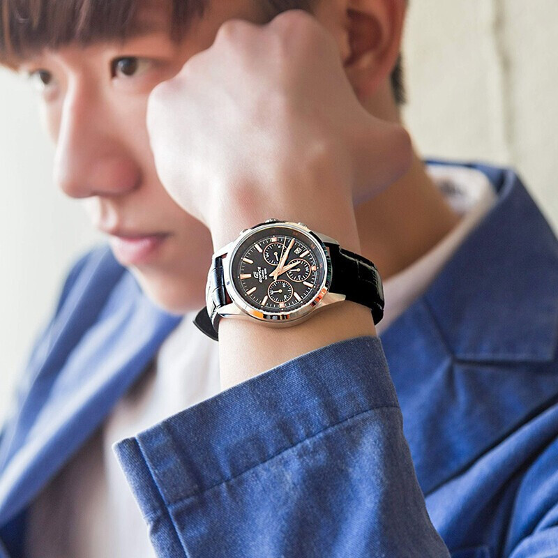 卡西欧(CASIO)男士手表EDIFICE系列 日韩品牌时尚休闲百搭防水石英表男