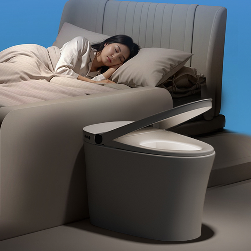 瑞尔特R&T轻智能马桶M30脚感翻盖冲水0水压限制抗菌釉面高清大图