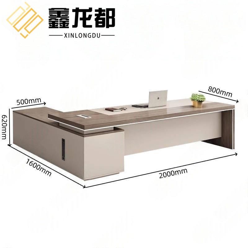 鑫龙都老板桌2.2米高清大图