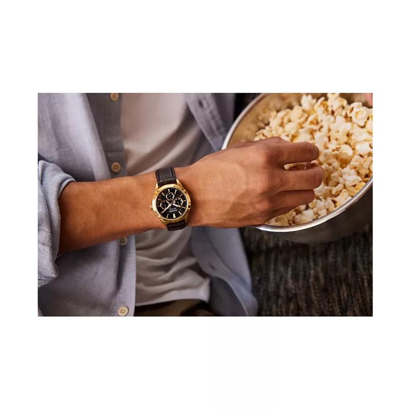 Citizen/西铁城光动能男士复古风格石英表防水金不锈钢皮带手表高清大图