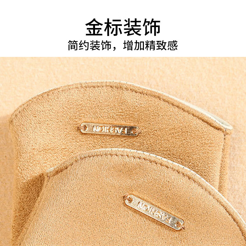 京京日上JingJingRS 冬季麂皮绒保暖手套男女触屏手套户外骑行保暖手套 男灰色高清大图