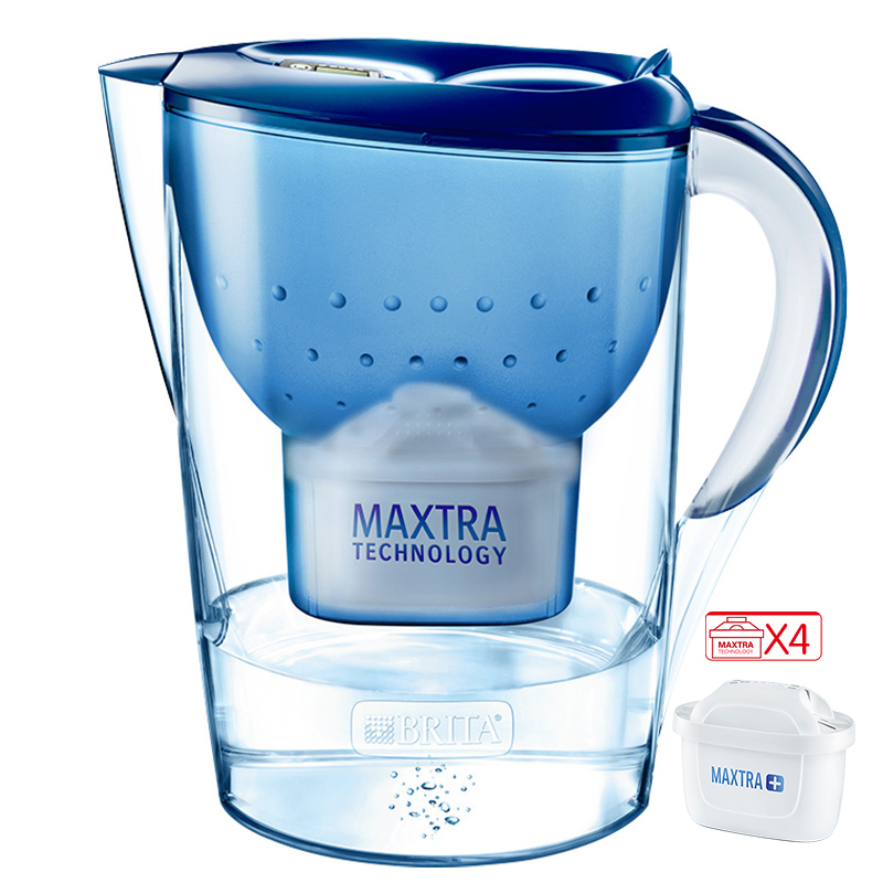 碧然德 Brita 净水器 净水壶 金典系列 蓝色 2.4升 一壶四芯