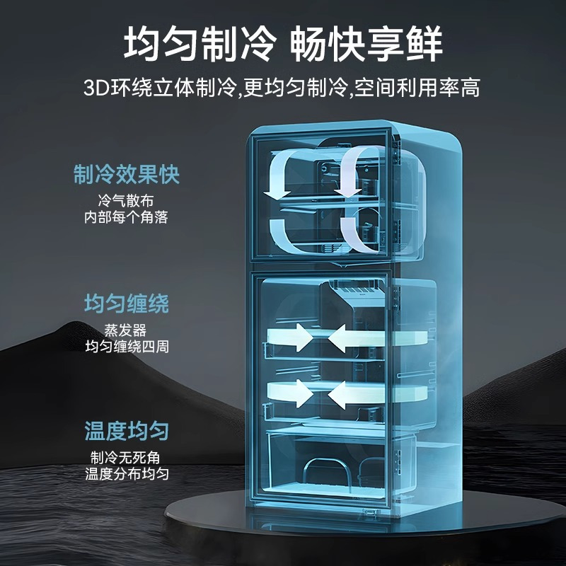 志高BCD-118N复古黄