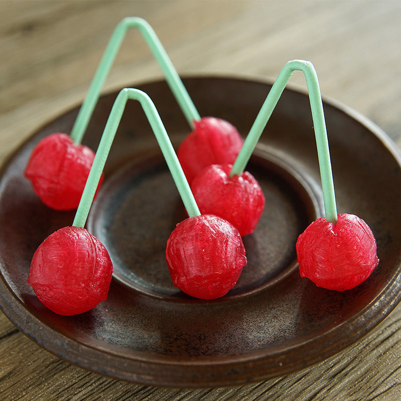 孙俪七夕成双成对喜糖伴手礼棒棒糖情人节糖果 可乐樱桃味(棕叶子)1对