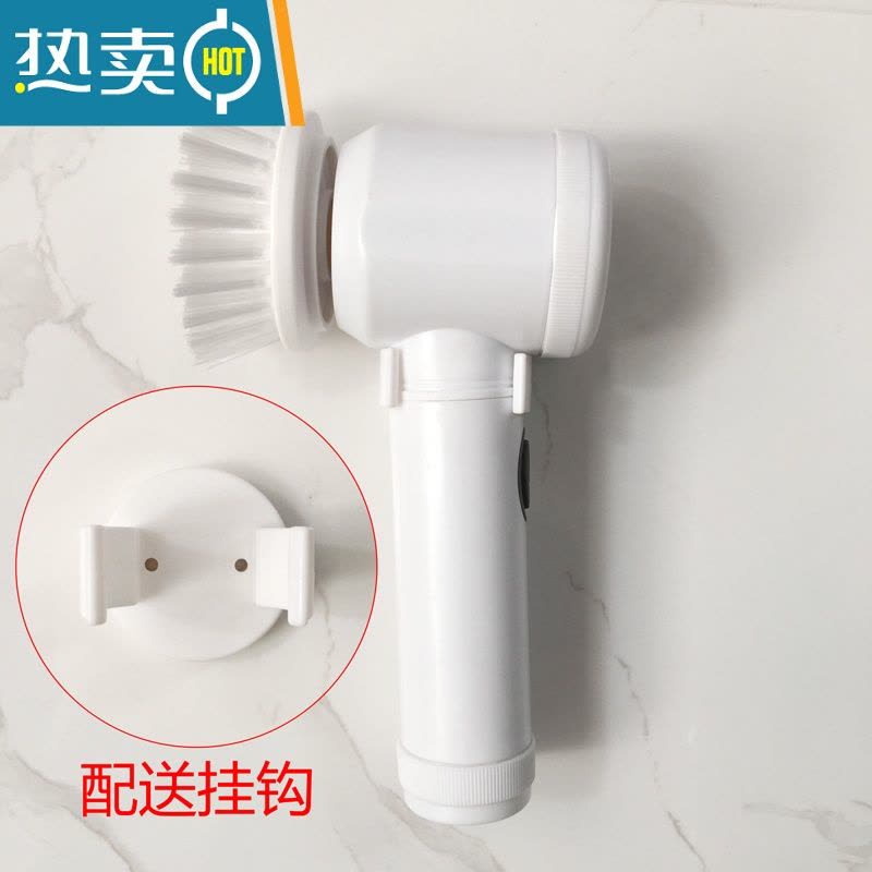 敬平电动清洁水池洗碗器多功能家用地板刷子浴室卫生间厨房瓷砖浴缸 升级充电款1套(含4个刷头)图片