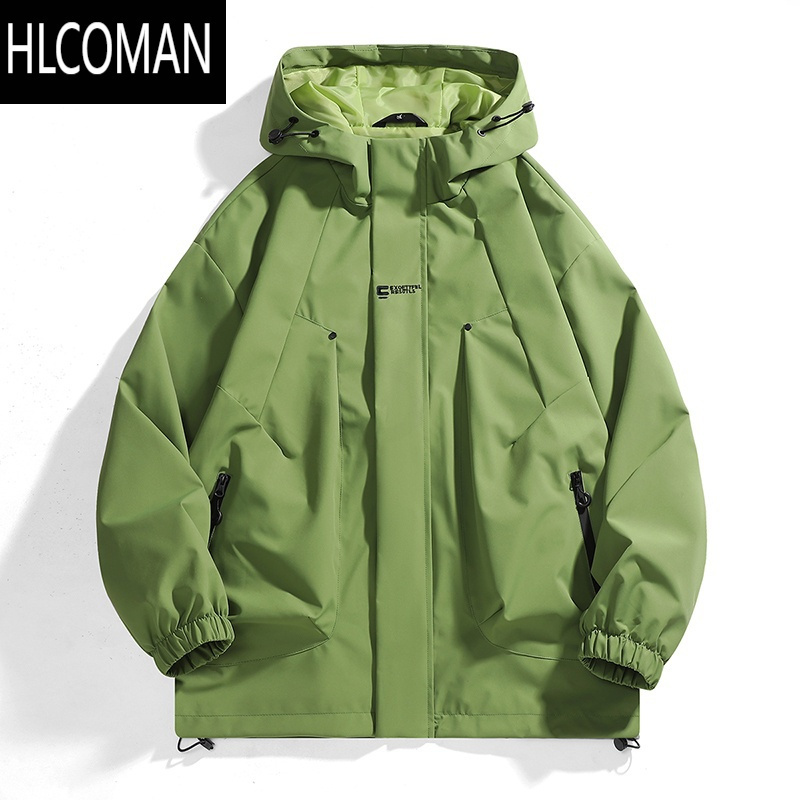 HLCOMAN外套男款2024新款潮牌男装工装痞帅夹克男生户外登山服