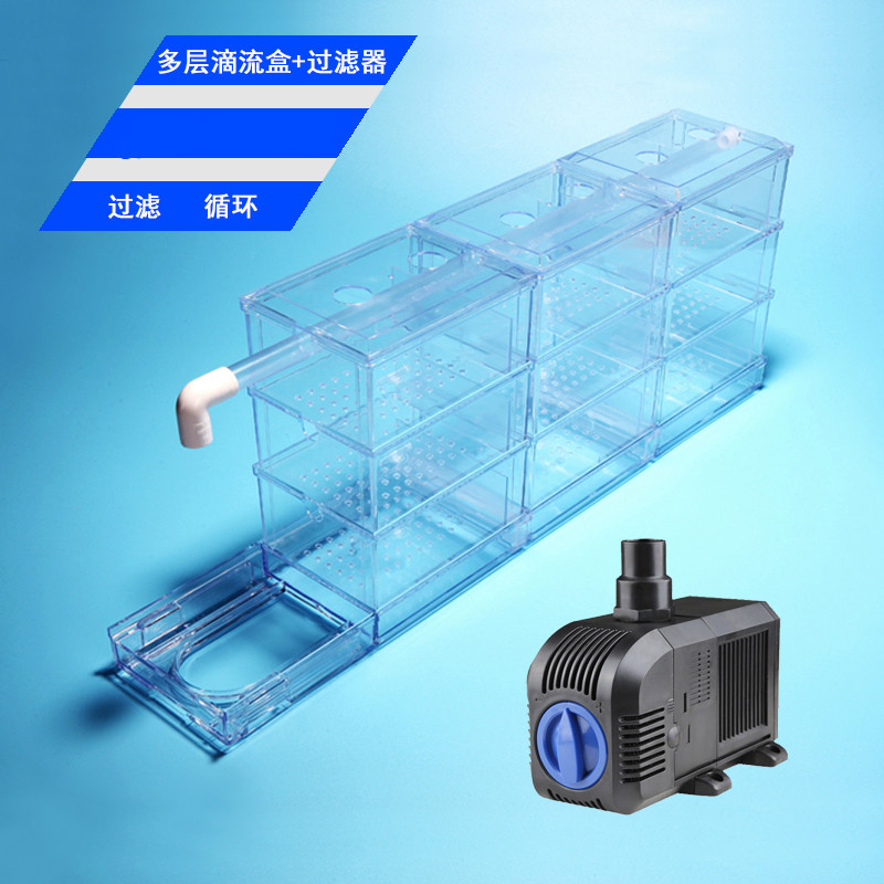鱼缸三合一过滤器上滤水族箱潜水泵 循环增氧外置滴滤盒高清大图