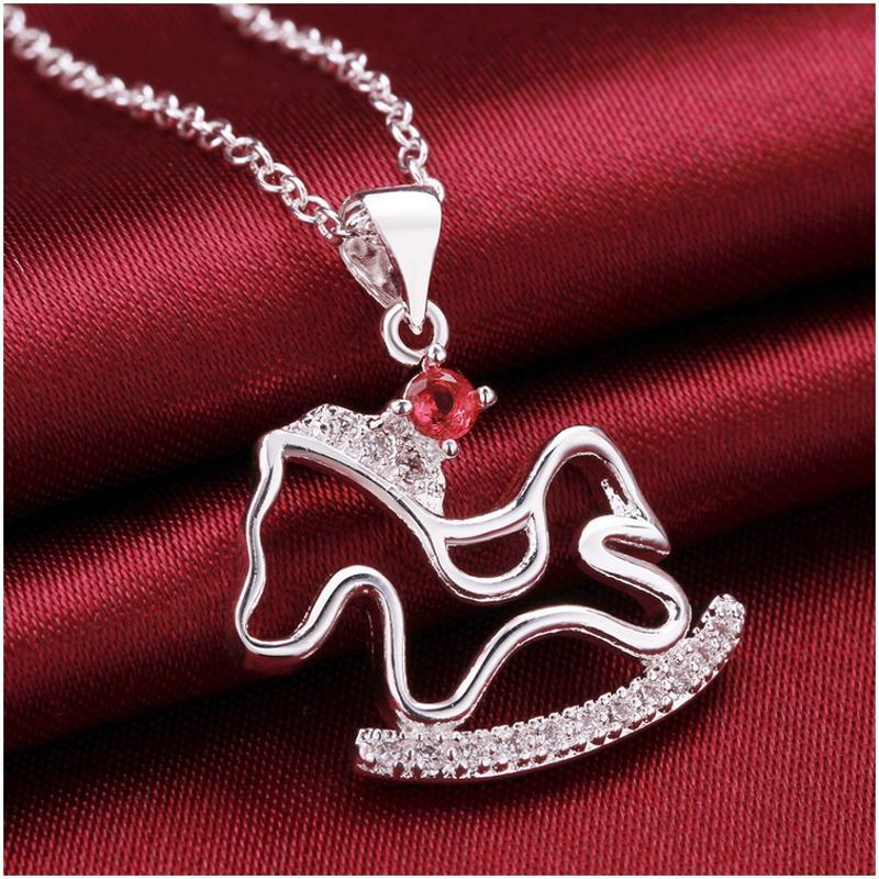 N617 Women Silver Necklace 镀925纯银女项链日韩版锁骨链潮人送女朋友七夕情人节礼物