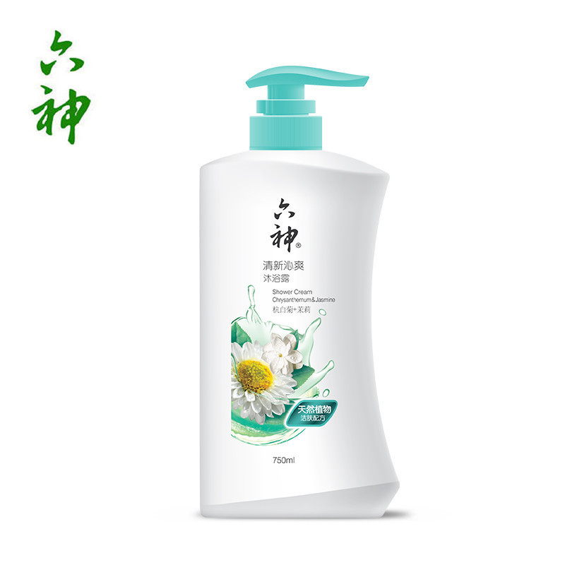 六神 清新沁爽 沐浴露(杭白菊+茉莉)750ml(单位:瓶 )