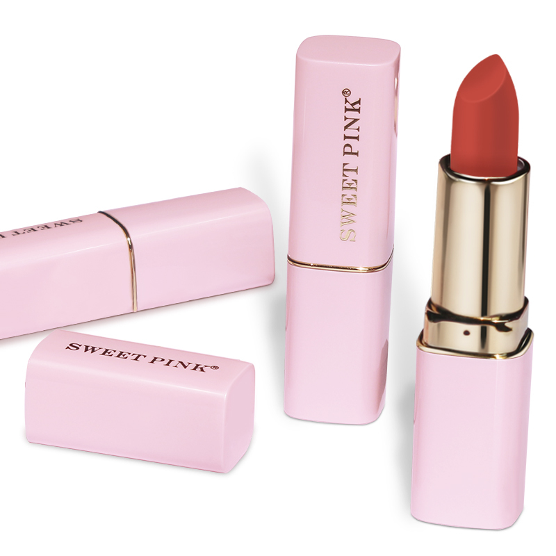 粉色安琪sweetpink 丝绒口红(经典红)3.8G易上色淡化唇色;保湿;防水;防冻裂;不易脱妆高清大图
