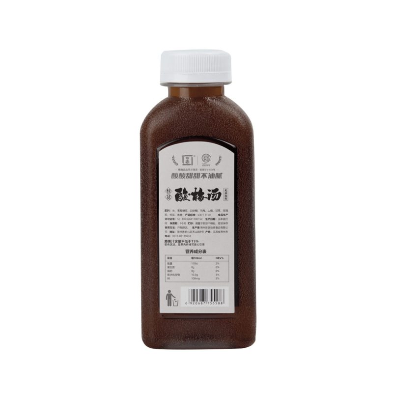 怡泰无添加剂桂花酸梅汤300ml*6瓶