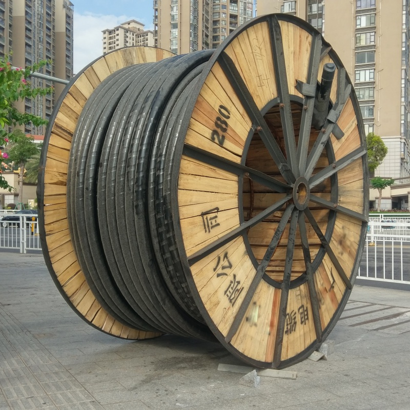 迎科 电线电缆 NH-YJY-1KV-3×95+2×50平方毫米 国标铜芯耐火阻燃电缆线(一米装)可定制