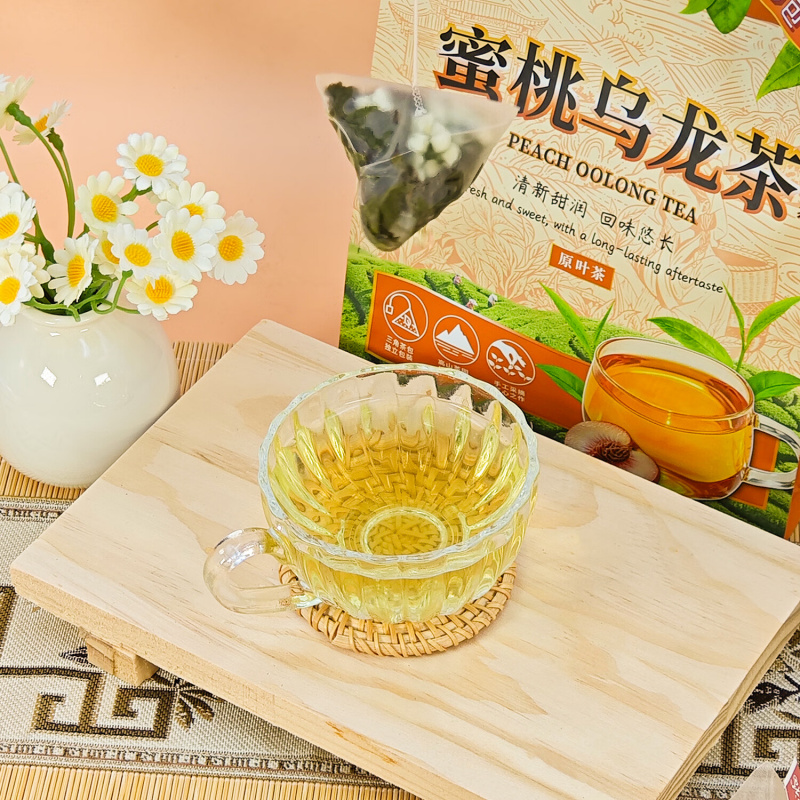 知福好山蜜桃乌龙茶组合花茶袋泡茶独立三角包高清大图