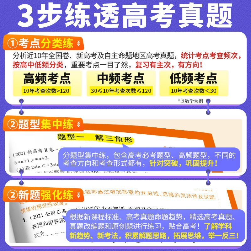 [6本]语数英物化生 全国通用 [正版]2024真题分类集训数学物理英语化学生物地理解题达人全国卷新高考基础题高二高三高