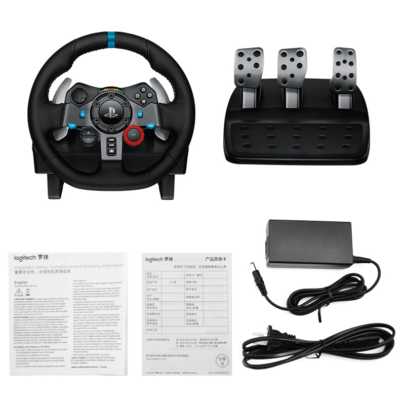 罗技(Logitech) G29电脑游戏方向盘g29学车汽车赛车驾驶模拟器PC/PS4飞车/欧洲卡车/尘埃