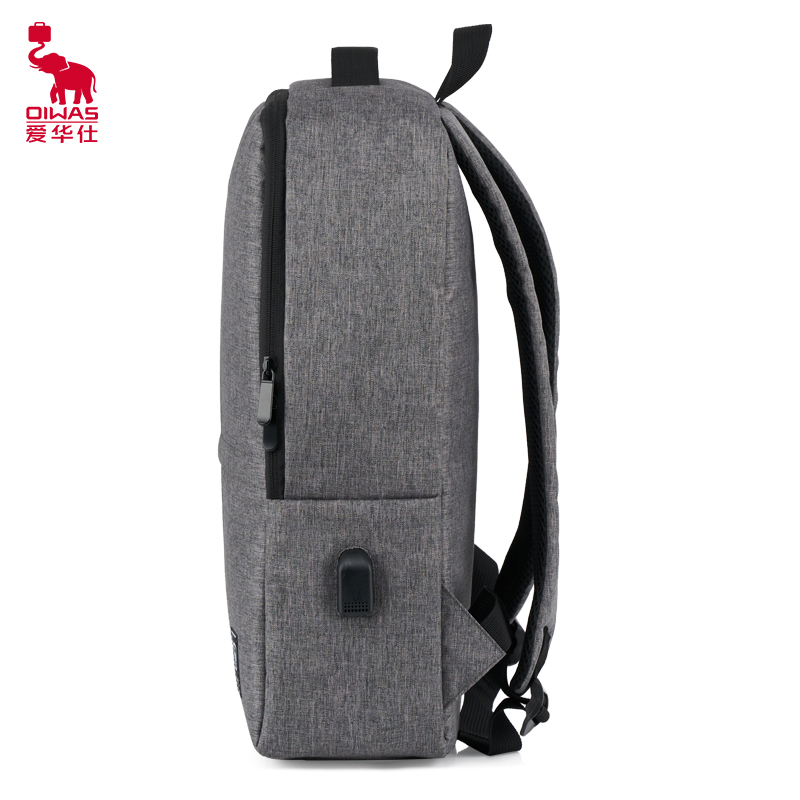 爱华仕（OIWAS）轻商务系列商务出行背包 麻灰色高清大图