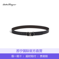 [直营]FERRAGAMO菲拉格慕GANCINI系列双面可用可调节经典马蹄扣男士牛皮皮带腰带679661