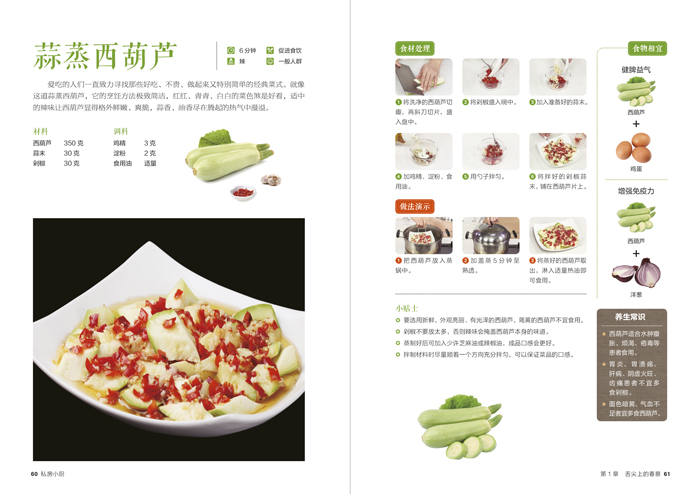 [醉染正版]正版菜谱书籍 私房小厨 营养食物家常小炒蔬菜养生食谱 菜谱书 人气私房菜蔬菜畜肉禽蛋鱼虾烹饪书家常菜谱书一日高清大图