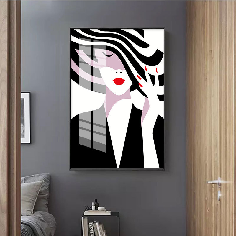 乔迁礼品现代简约装饰画后现代玄关人物壁画创意客厅挂画美女服装店墙