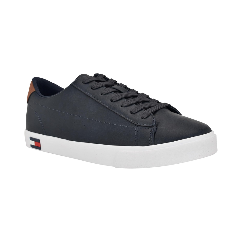 TOMMY HILFIGER男鞋休闲鞋舒适透气圆头系带低帮帆布鞋潮流百搭运高清大图