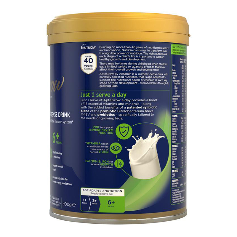 新效期保税-爱他美(aptamil)儿童6岁+成长营养配方奶粉900g/罐装 进口特殊配方奶粉 偏食挑食成长奶粉