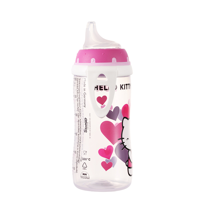 NUK活力学饮杯(Hello Kitty印花带硅胶软嘴)颜色随机
