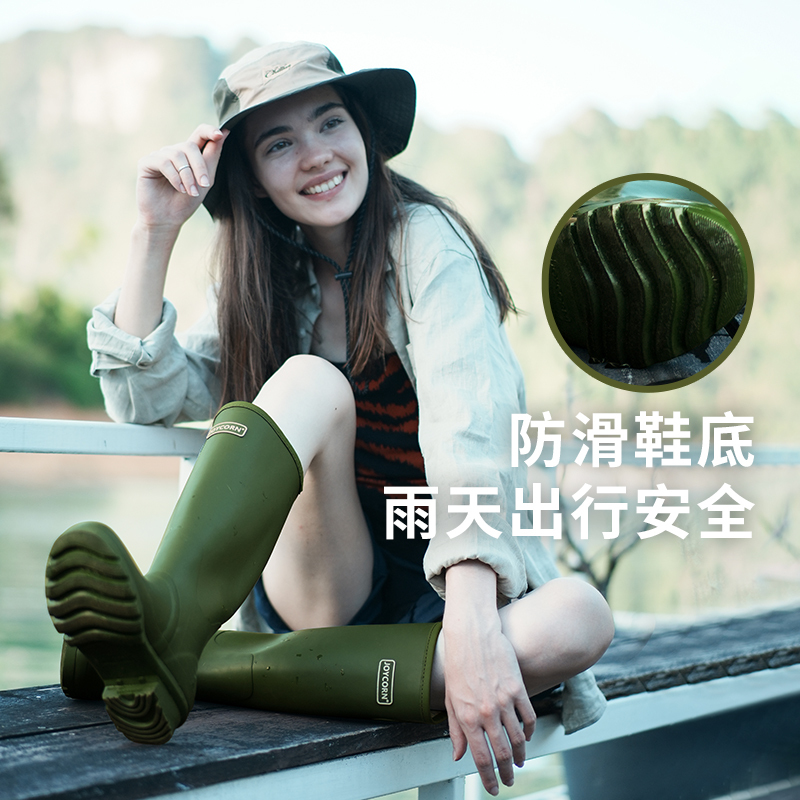 Joycorn加可雨鞋男女款经典惠灵顿雨靴防水胶鞋防滑长筒靴骑士靴