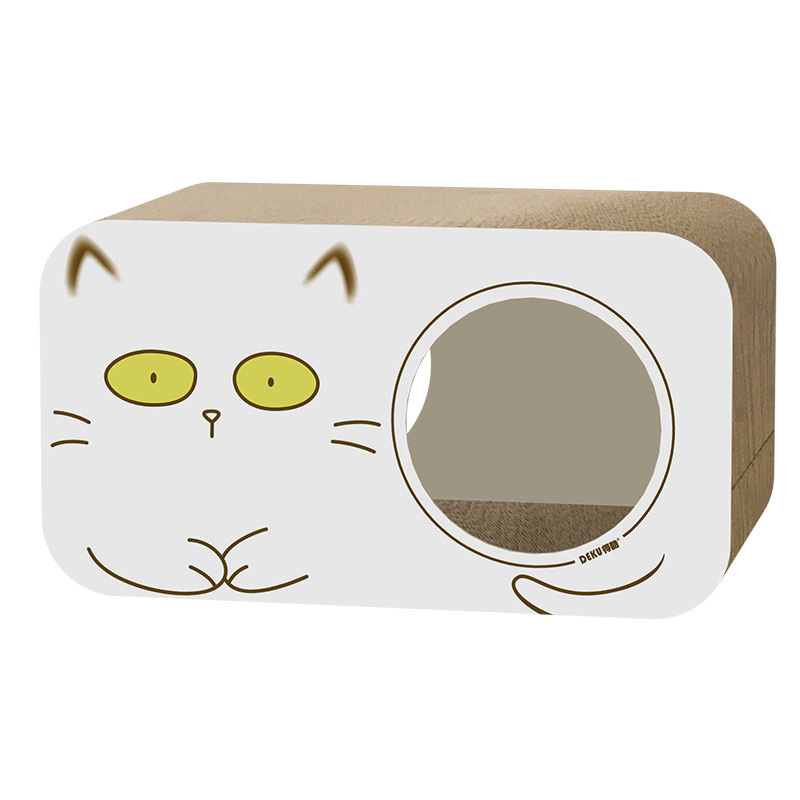 得酷 瓦楞纸猫箱猫抓板 大猫窝 磨爪器 宠物用品送薄荷 宠物玩具