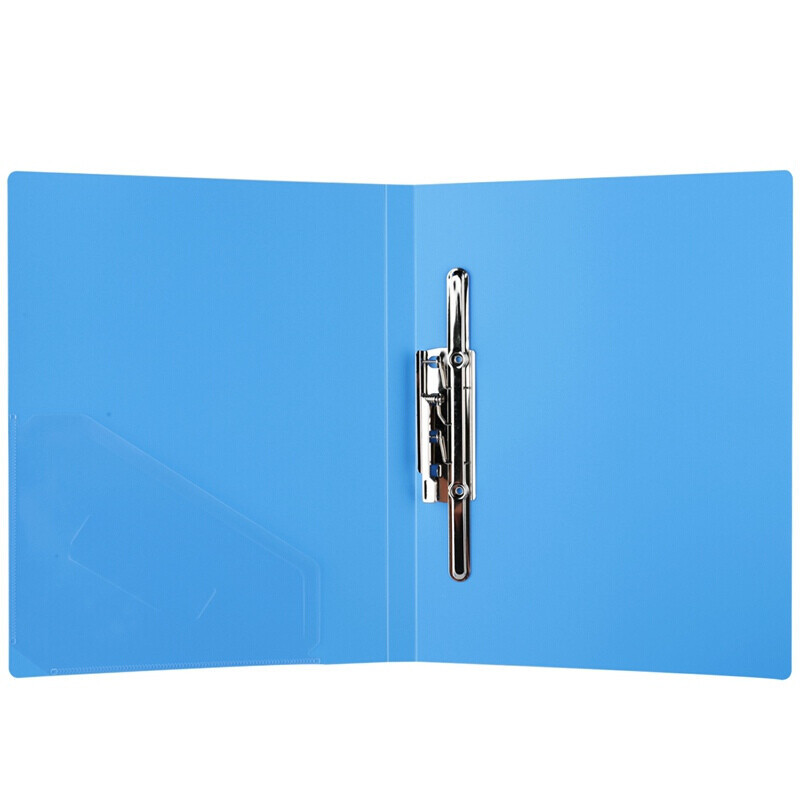 得力5348文件夹A4单长押夹(蓝色)(只)高清大图
