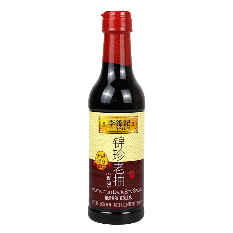 李锦记(LEE KUM KEE)锦珍老抽500ml 非转基因酱油0添加防腐剂调味品拌饭凉拌炒菜酱油500ml图片