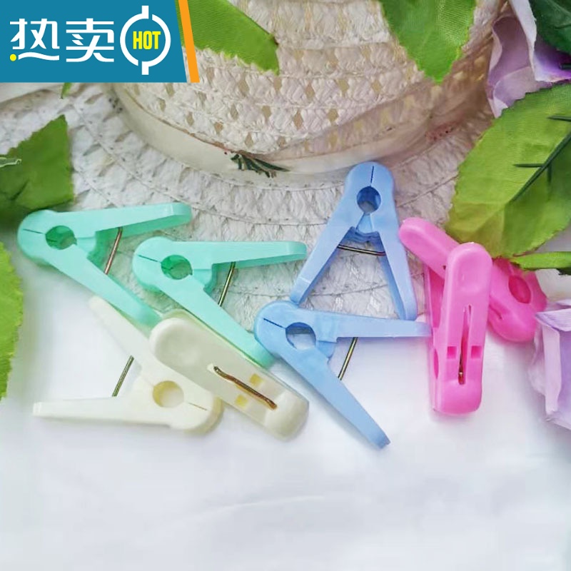 敬平小夹子家用夹衣服内衣袜子衣架防风固定晾衣夹多功能塑料晾晒夹 小头夹(24支) 超市专卖/一等料