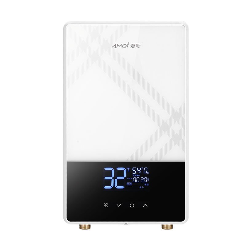 夏新(AMOi) 即热式电热水器家用小型超薄过水速热卫生间淋浴洗澡智能恒温快热式7000W 铸铝加热器 上门安装