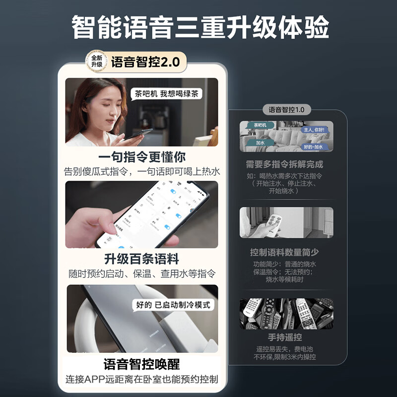 美的(Midea)茶吧机饮水机家用高端智能背板多功能下置式桶装水饮水机立式冷热多用型 YD1619S-X高清大图