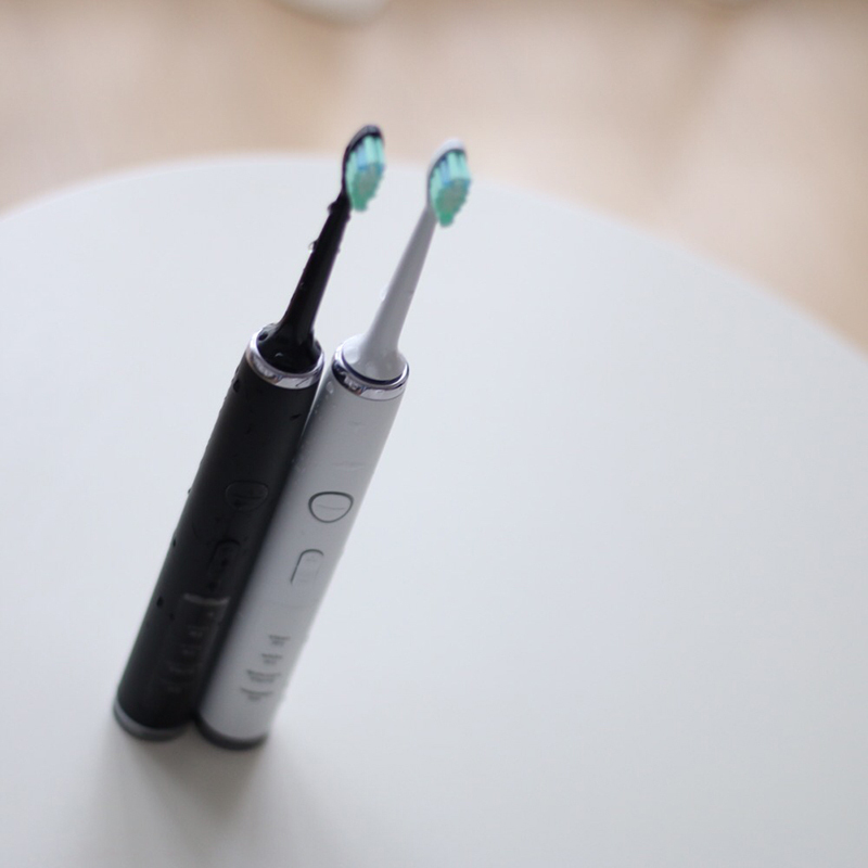 苏宁好货全净皓齿变速式声波电动牙刷k76s2防水情侣款替换刷头 黑色刷头2只装
