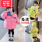 可莉允2022秋冬新款女小童免洗羽绒棉棉服连帽加厚保暖女宝宝棉袄外套