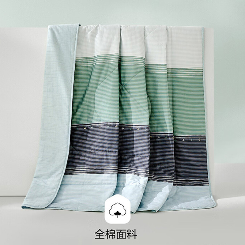 罗莱家纺夏被全棉安芯清爽舒缓亲肤翠林韵律系列200*230cm高清大图