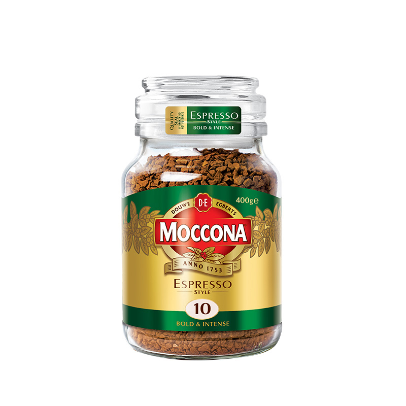 效期至27年2月 Moccona摩可纳 经典Espresso意式10号冻干速溶黑咖啡 400g 1瓶 大瓶实惠装澳洲进口